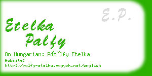 etelka palfy business card